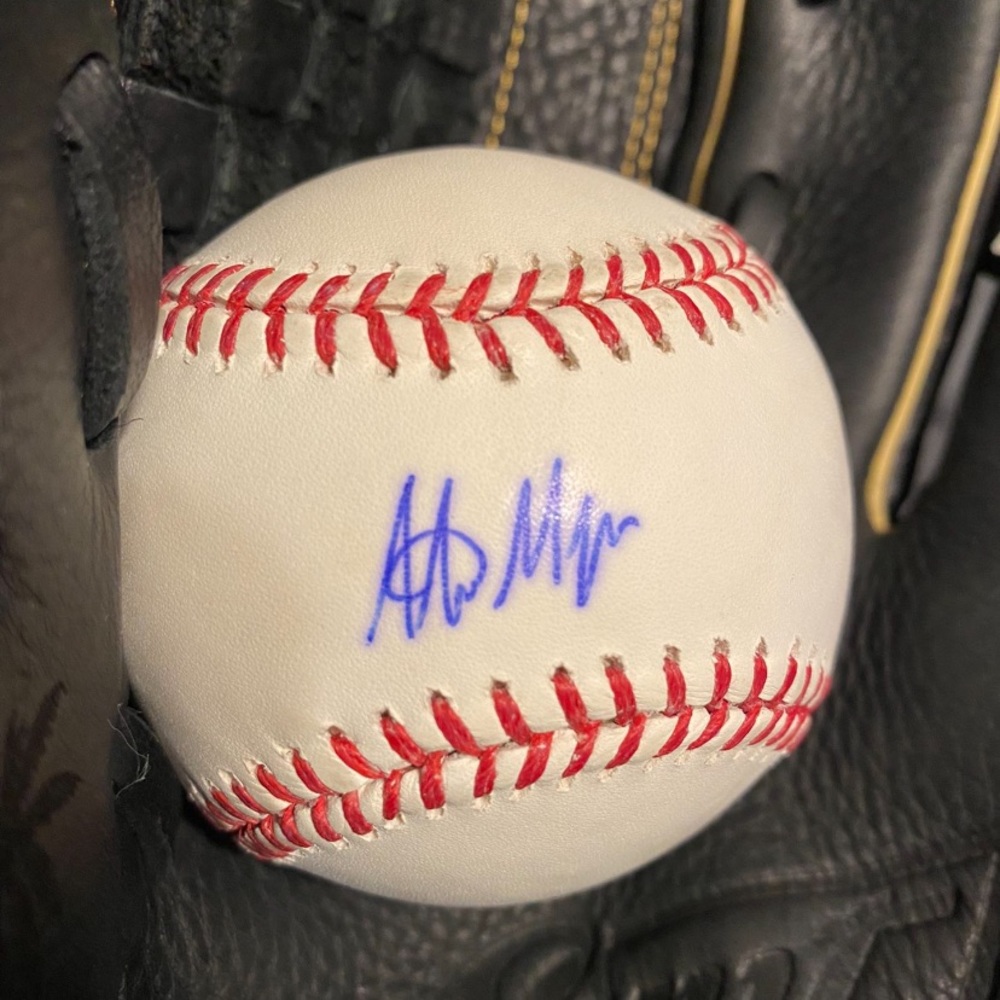 Alex Myer signed basebal with COA ANGELS